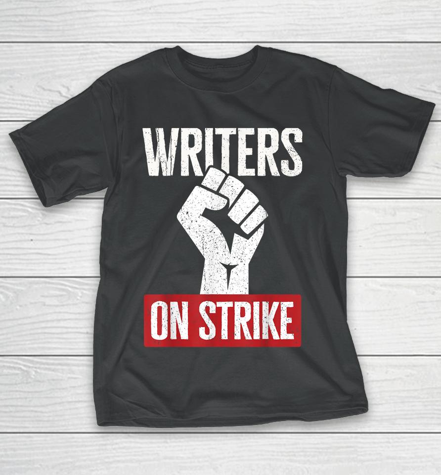Writers Guild Of America On Strike Anti Ai Chatbots Wga T-Shirt