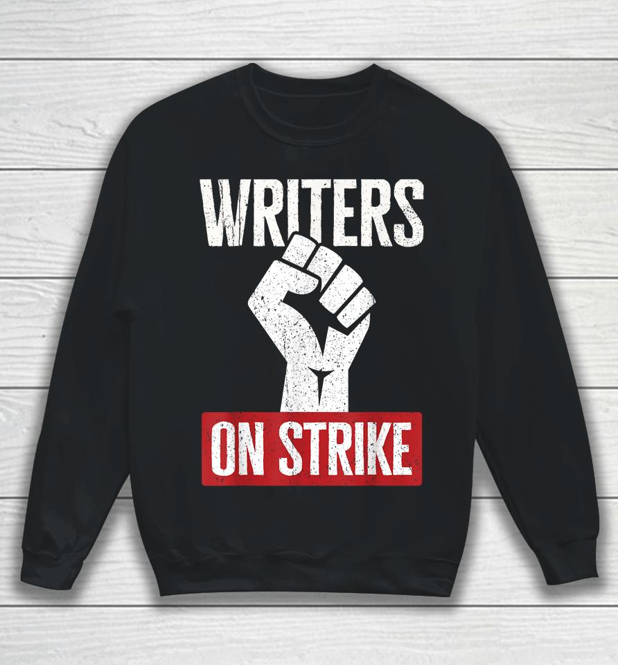 Writers Guild Of America On Strike Anti Ai Chatbots Wga Sweatshirt