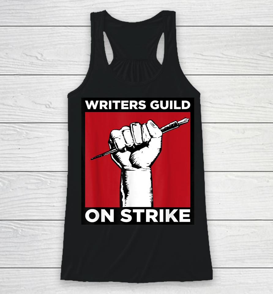Writers Guild Of America On Strike Racerback Tank