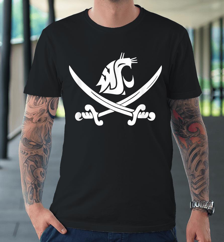 Wsu Pirate Swing Your Sword Premium T-Shirt