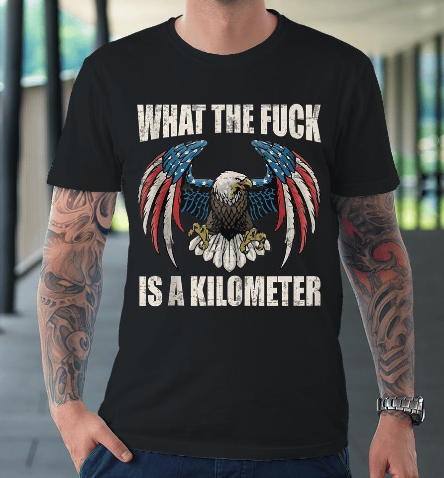 Wtf What The Fuck Is A Kilometer George Washington July 4Th Premium T-Shirt