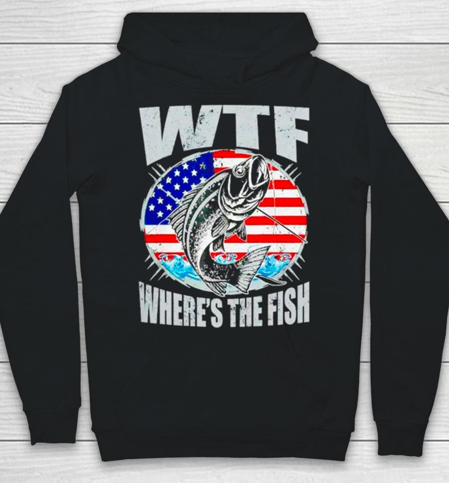 Wtf Where’s The Fish Usa Flag Hoodie