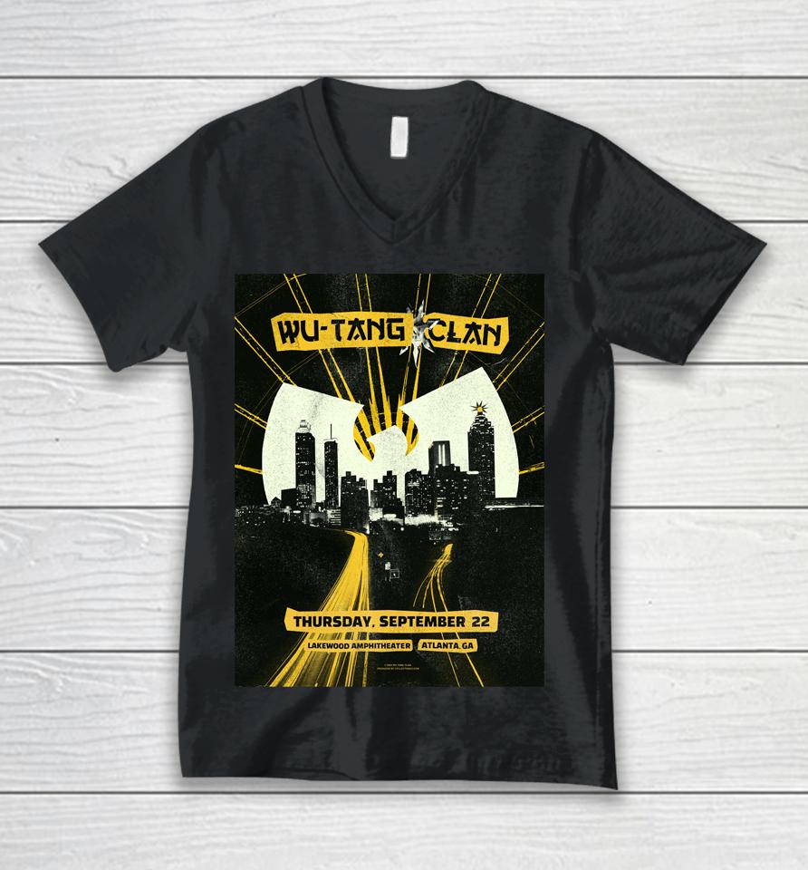 Wu Tang Clan Atlanta September 22, 2022 Unisex V-Neck T-Shirt