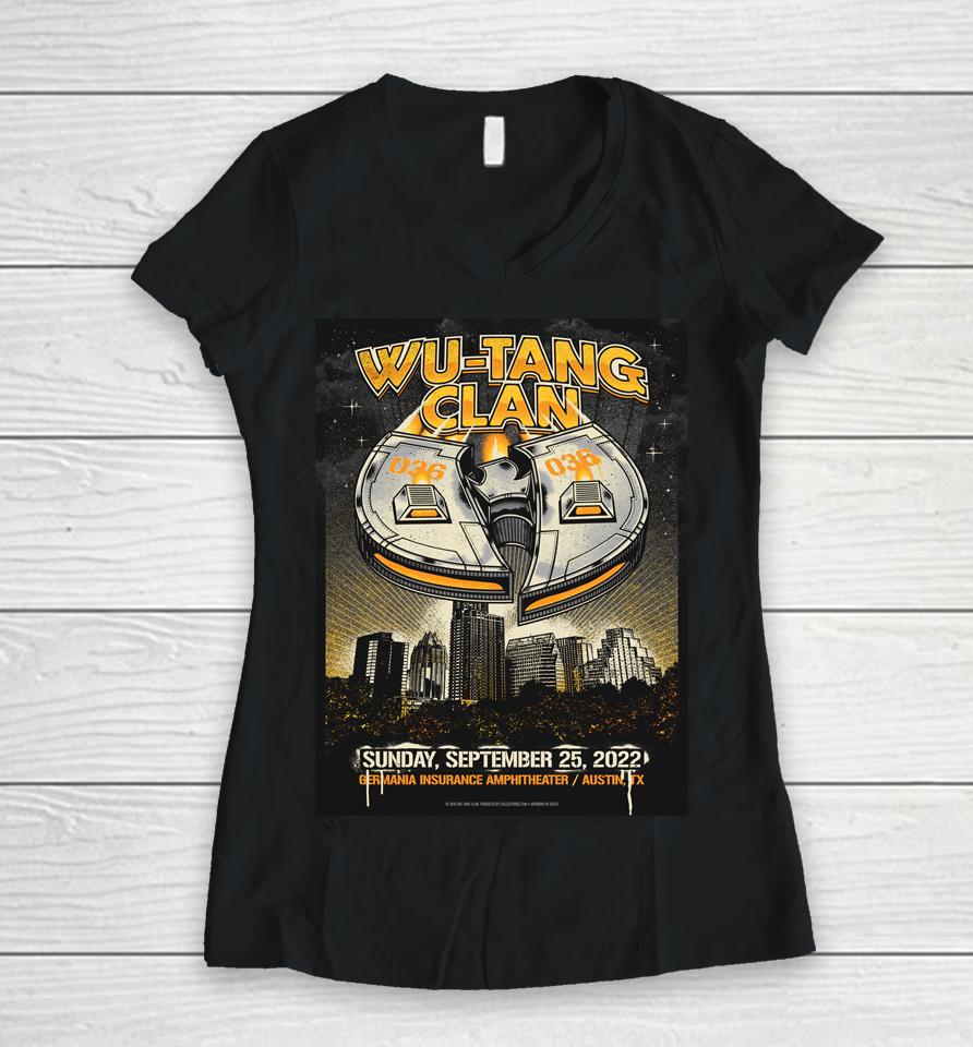 Wu Tang Clan Austin September 25, 2022 Women V-Neck T-Shirt