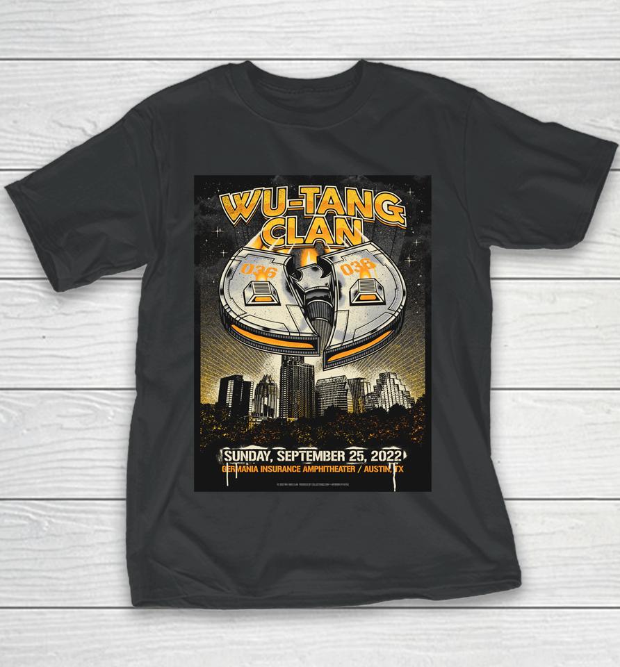 Wu Tang Clan Austin September 25, 2022 Youth T-Shirt
