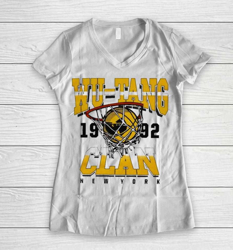 Wu Tang Clan Basketball 1992 Women V-Neck T-Shirt