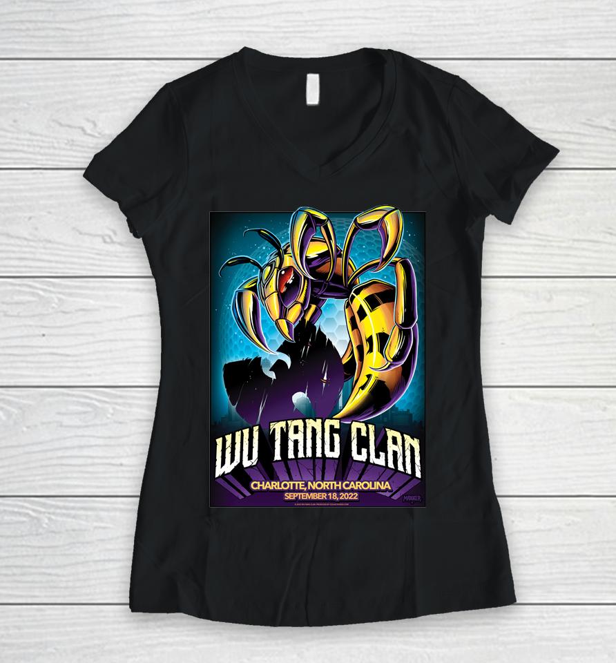 Wu Tang Clan Charlotte September 18, 2022 Women V-Neck T-Shirt