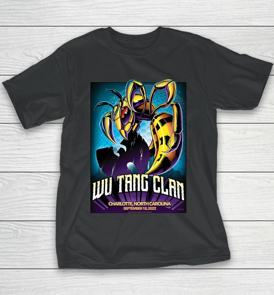 Wu Tang Clan Charlotte September 18, 2022 Youth T-Shirt