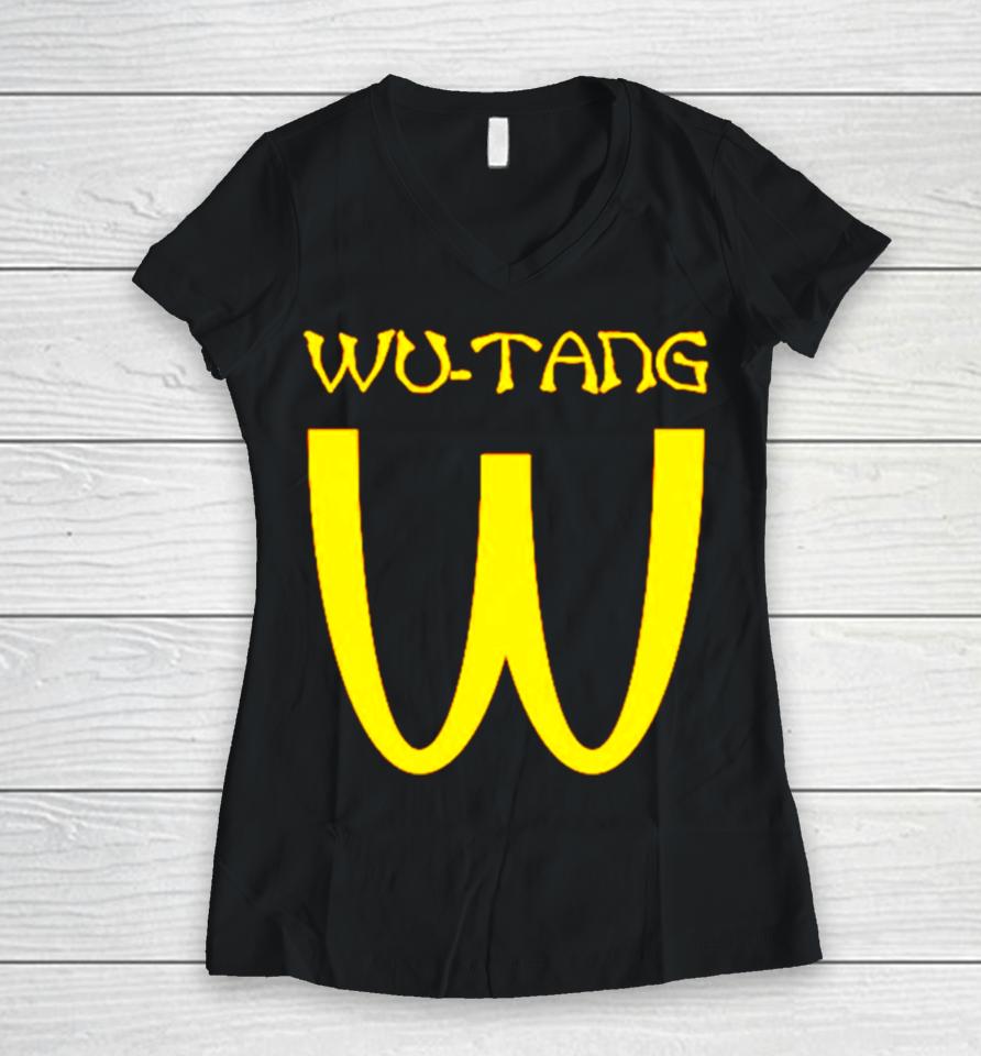 Wu Tang Clan Mcdonald’s Parody Women V-Neck T-Shirt