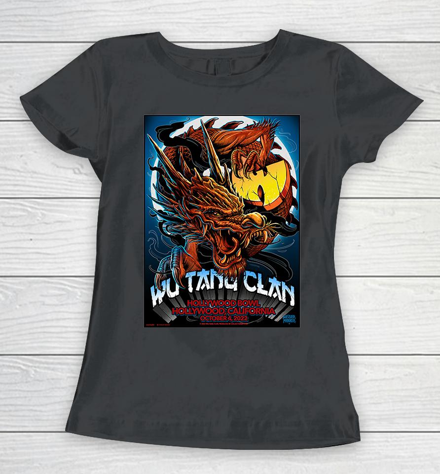 Wu-Tang Clan &Amp; Nas Ny State Of Mind Tour Hollywood Bowl Oct 4 2022 Hollywood Ca Women T-Shirt