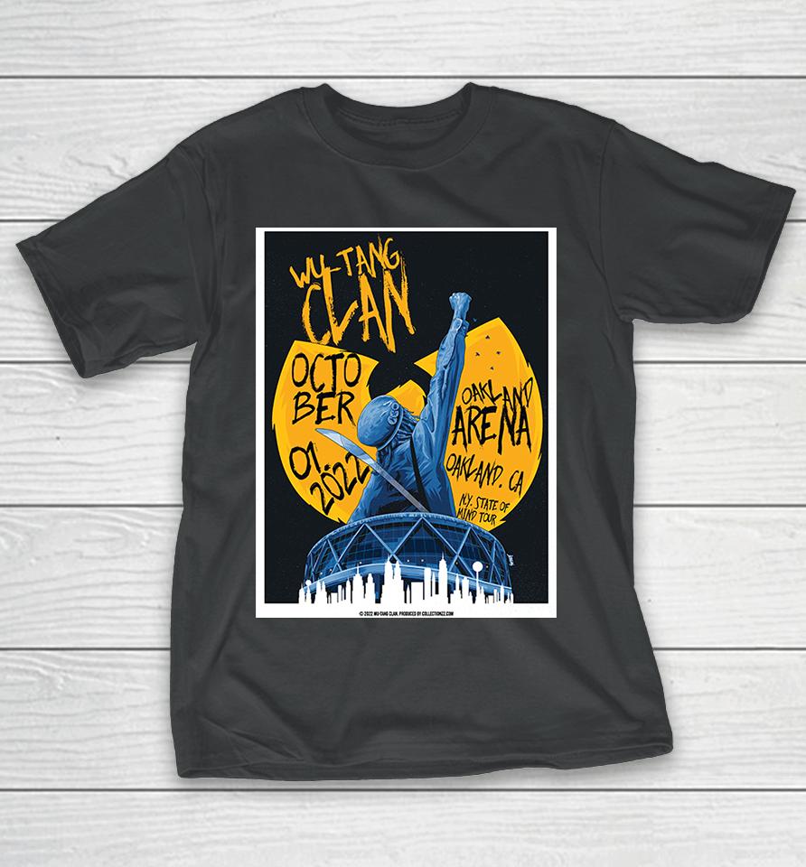Wu Tang Clan Oakland 2022 October 1St Oakland Arena California T-Shirt