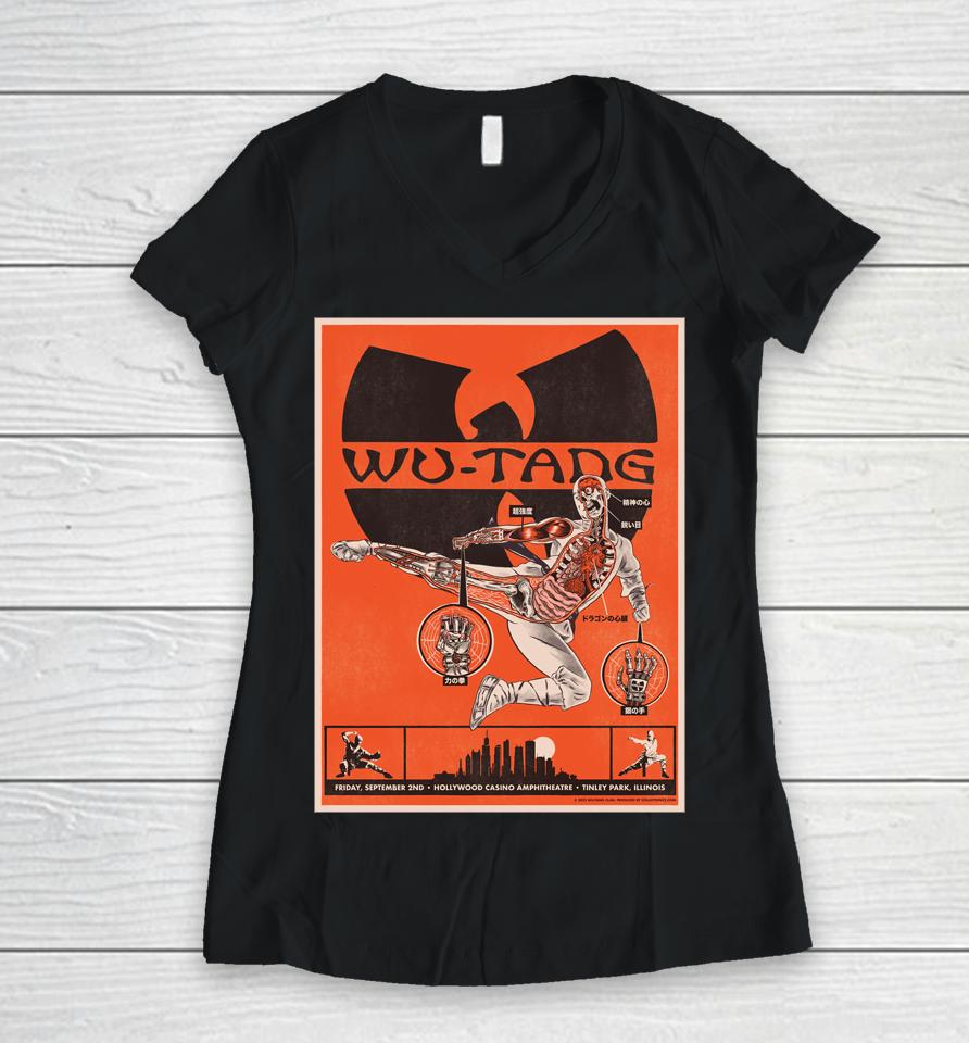 Wu Tang Clan Tinley Park September 2, 2022 Women V-Neck T-Shirt