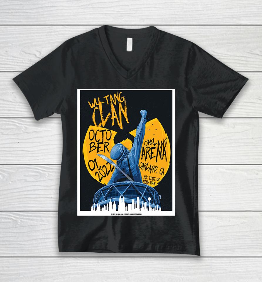 Wu Tang Clan Tour Oakland Ca Oct 1 22 Unisex V-Neck T-Shirt