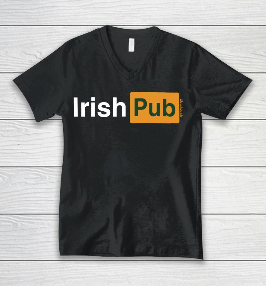 Wu Tang Is For The Children Irish Pub Chowdaheadz Unisex V-Neck T-Shirt