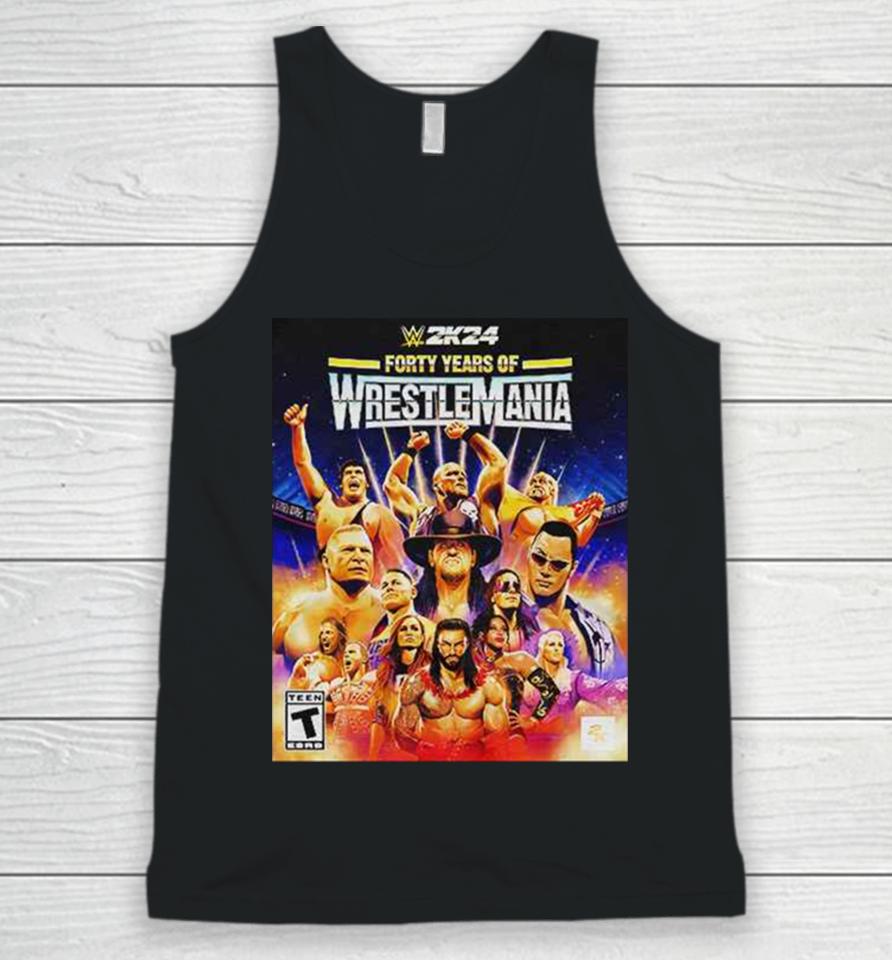 Wwe 2K24 Forty Years Of Wrestle Mania Unisex Tank Top