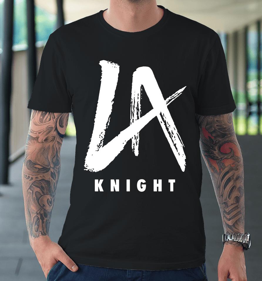 Wwe Men's Fanatics Branded Red La Knight Logo Premium T-Shirt