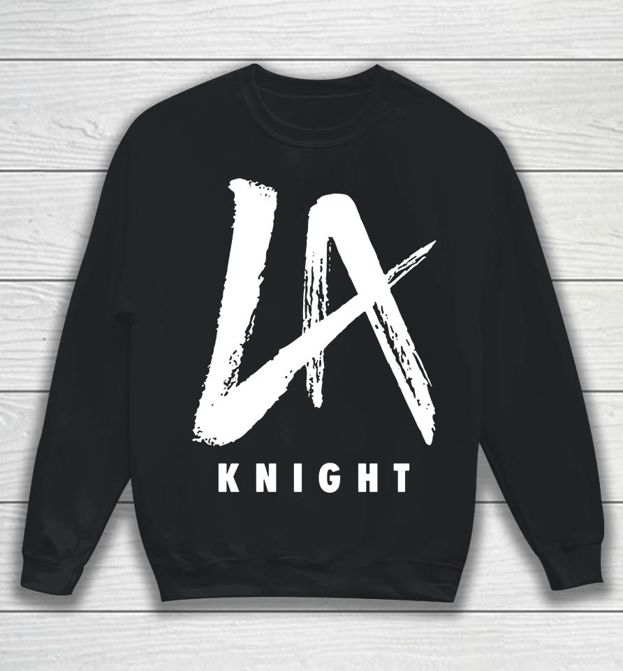 Wwe Men's Fanatics Branded Red La Knight Logo Sweatshirt