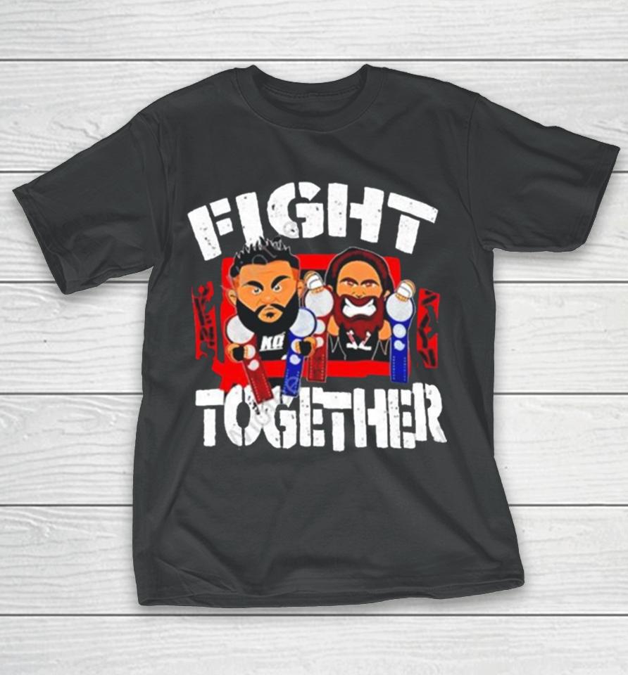 Wwe Sami Zayn And Kevin Owens Fight Together Art Design T-Shirt