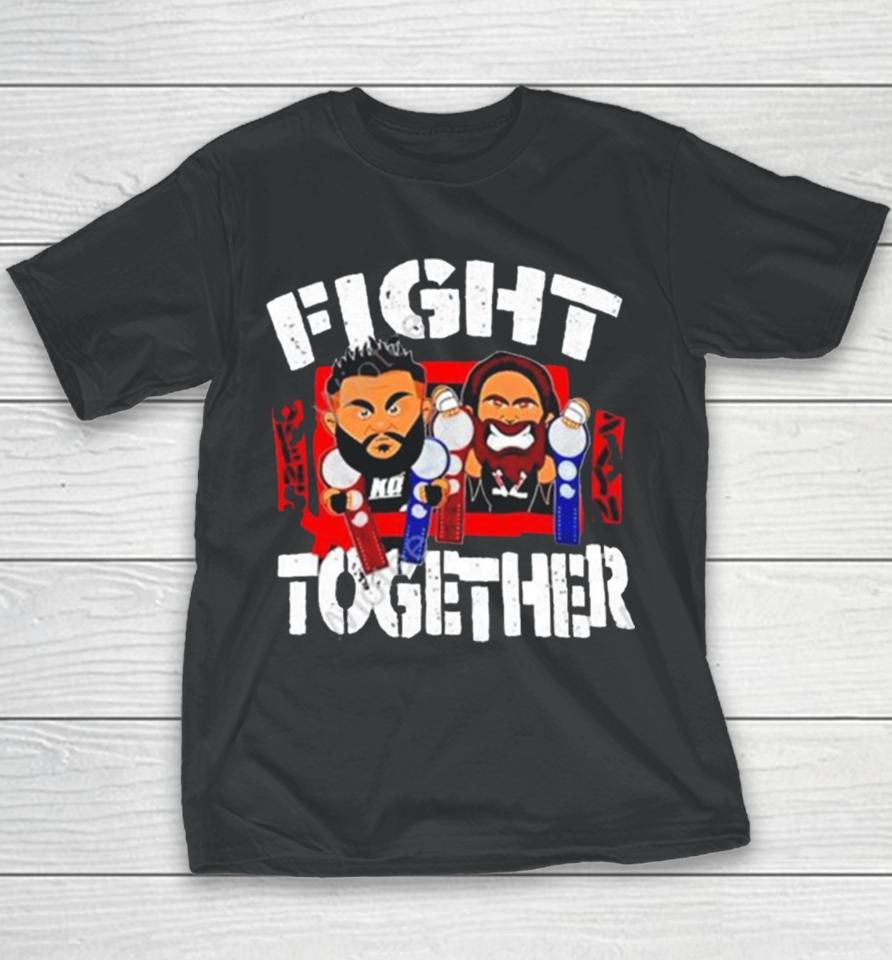 Wwe Sami Zayn And Kevin Owens Fight Together Art Design Youth T-Shirt