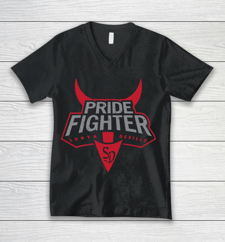 Wwe Shop Sonya Deville Pride Fighter Unisex V-Neck T-Shirt