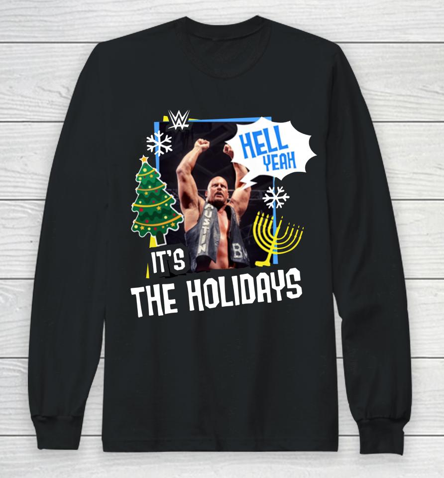 Wwe Shop Stone Cold Steve Austin Hell Yeah It's The Holidays Long Sleeve T-Shirt