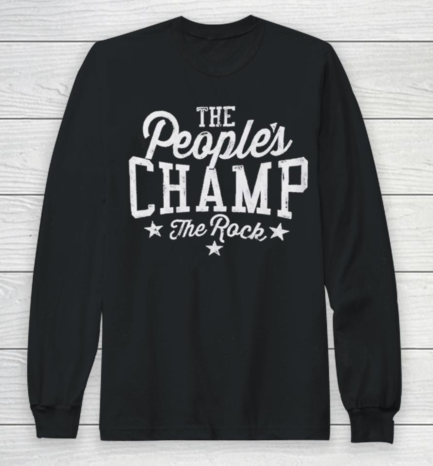Wwe The Rock The People’s Champ Long Sleeve T-Shirt