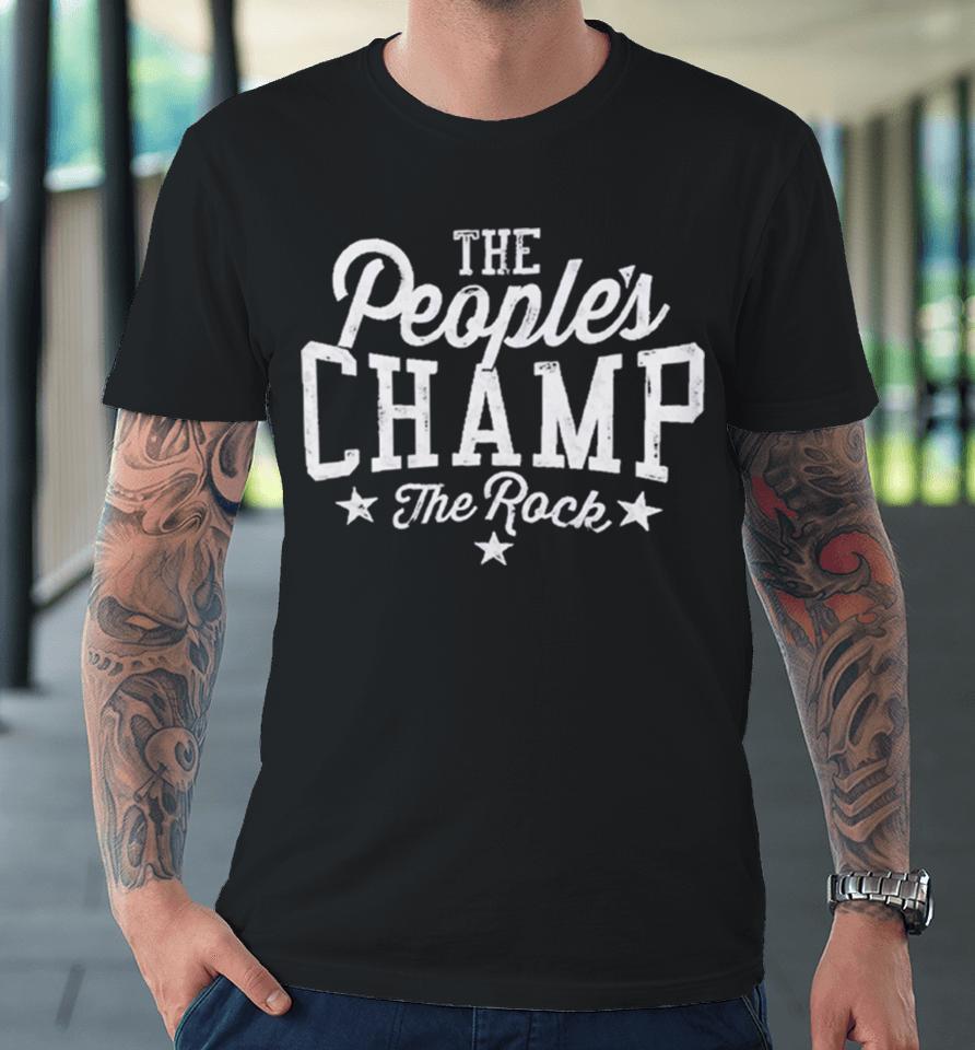 Wwe The Rock The People’s Champ Premium T-Shirt