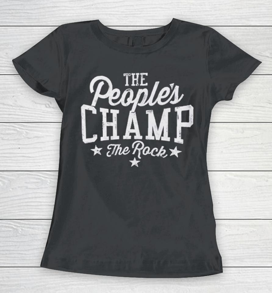 Wwe The Rock The People’s Champ Women T-Shirt