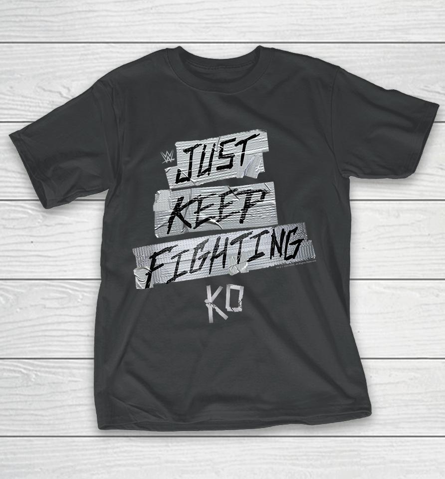 Wwe Wrestlemania Kevin Owens Just Keep Fighting Emblem T-Shirt