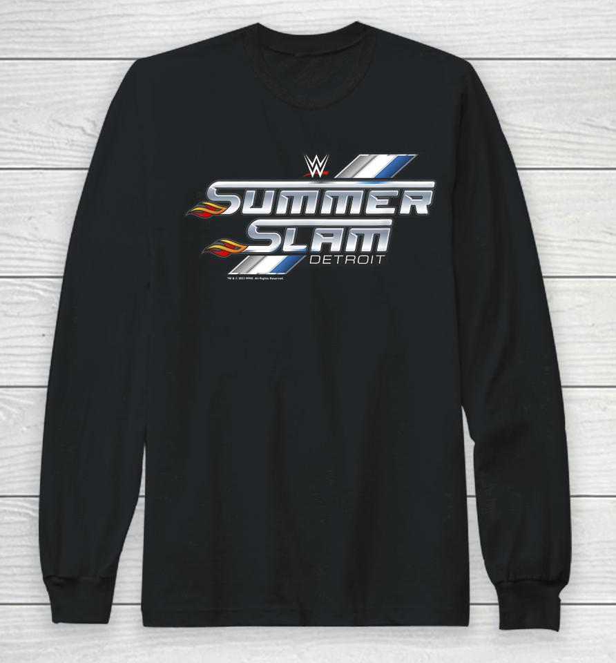 Wwe Wrestlemania Summer Slam 2023 Detroit Logo Long Sleeve T-Shirt