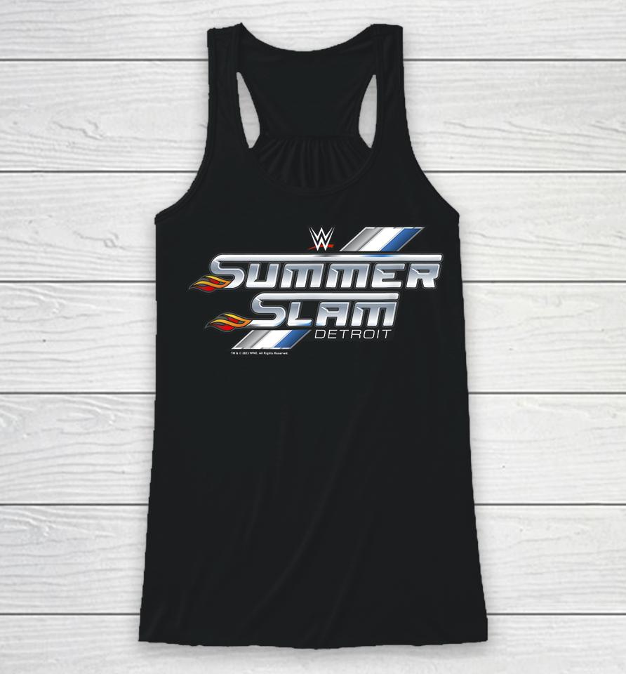 Wwe Wrestlemania Summer Slam 2023 Detroit Logo Racerback Tank