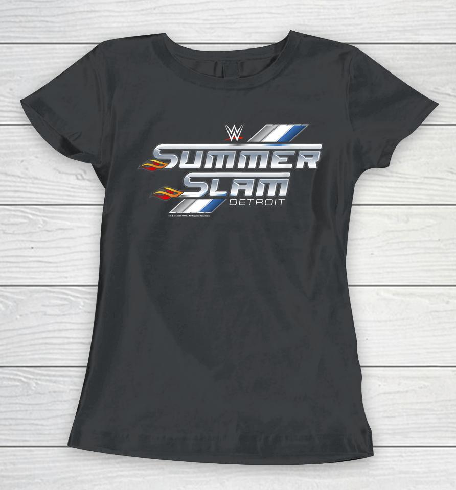 Wwe Wrestlemania Summer Slam 2023 Detroit Logo Women T-Shirt