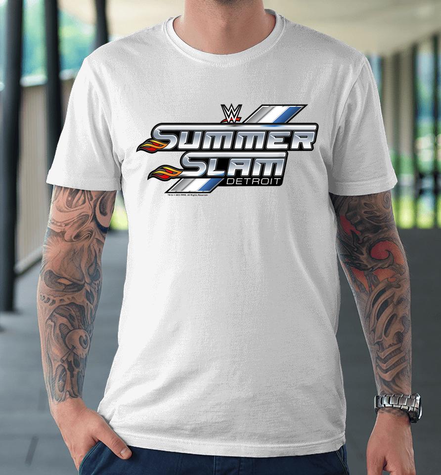 Wwe Wrestlemania Summer Slam 2023 Detroit Logo V2 Premium T-Shirt