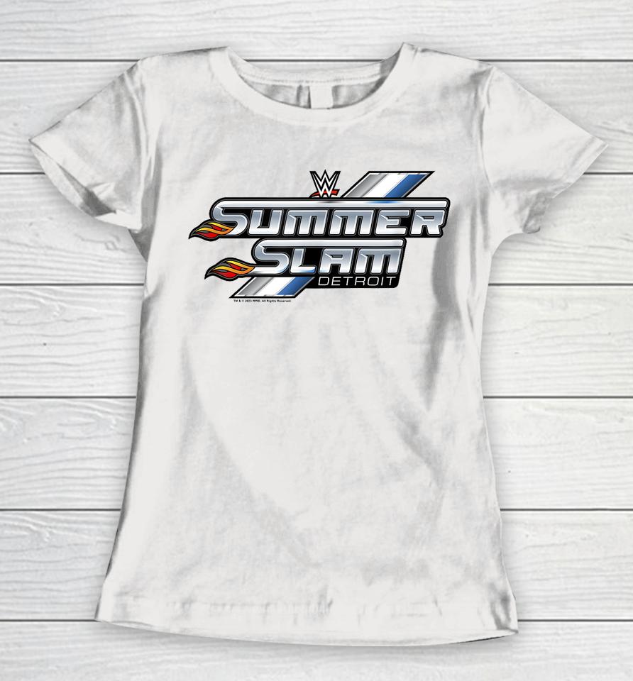 Wwe Wrestlemania Summer Slam 2023 Detroit Logo V2 Women T-Shirt
