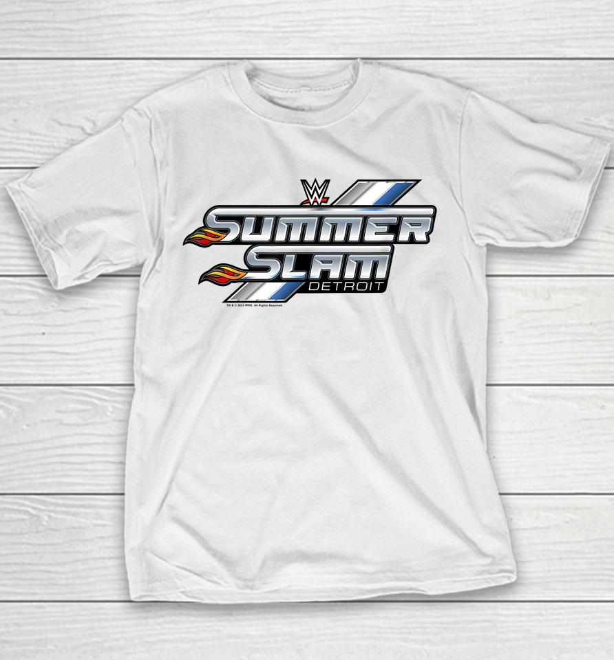 Wwe Wrestlemania Summer Slam 2023 Detroit Logo V2 Youth T-Shirt