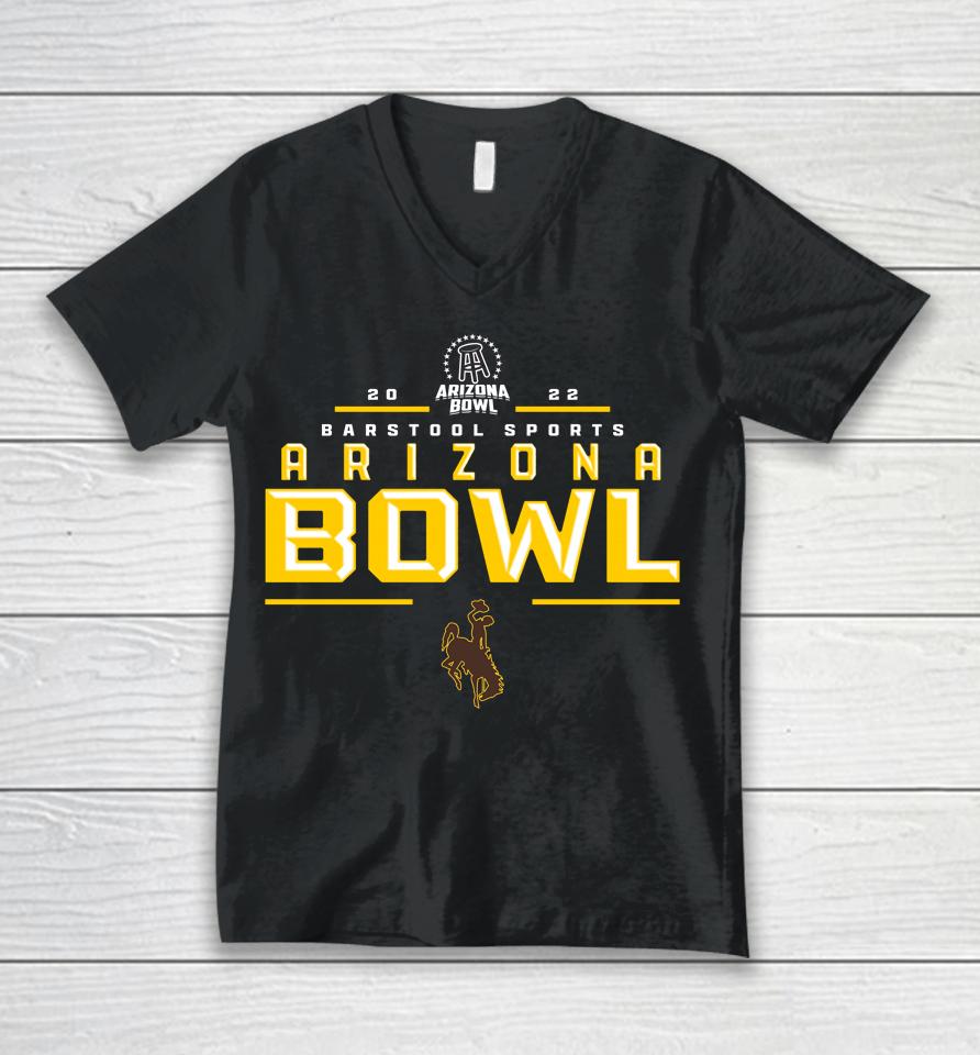 Wyoming Arizona Bowl Black Playoff 2022 College Football Unisex V-Neck T-Shirt