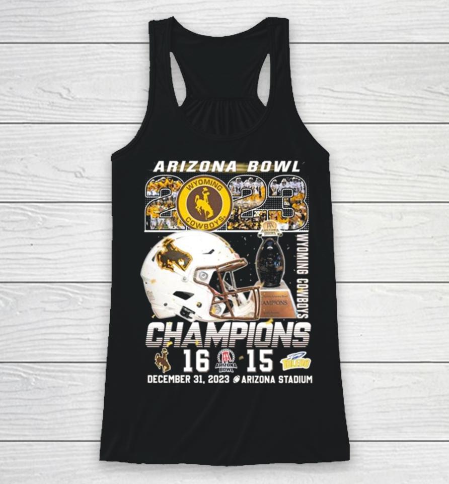 Wyoming Cowboys Arizona Bowl 2023 Champions December 31 2023 Arizona Stadium Racerback Tank