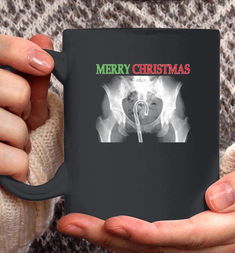 X Ray Merry Christmas Candy Cane Coffee Mug