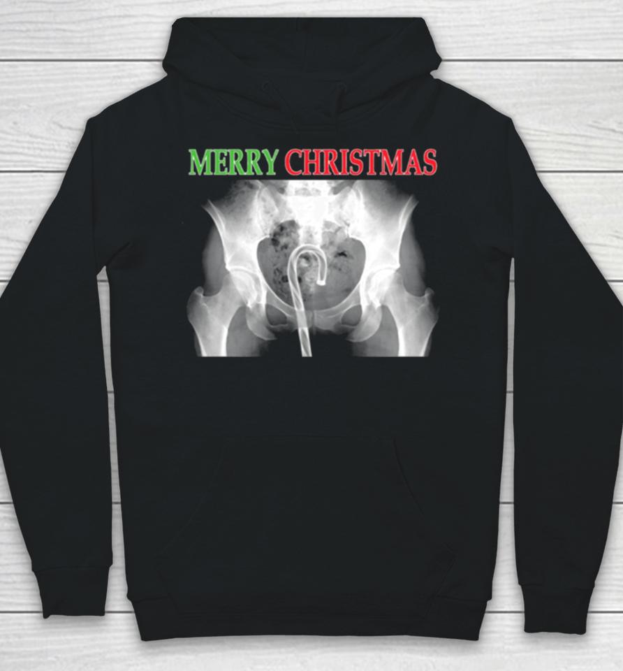 X Ray Merry Christmas Candy Cane Hoodie