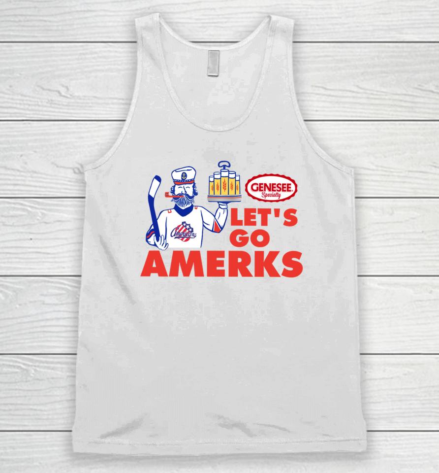 X-Rochester Americans Let's Go Amerks Genesee Specialty Unisex Tank Top