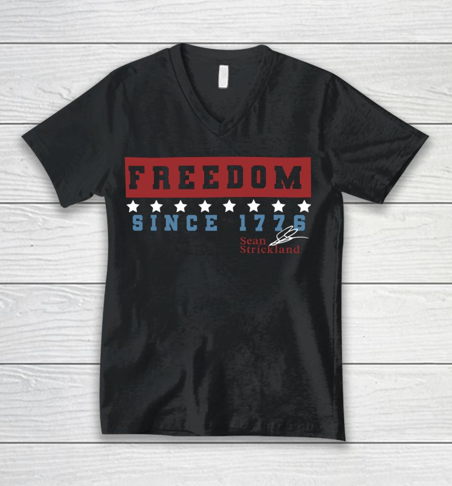 Xile Freedom Since 1776 Sean Strickland Unisex V-Neck T-Shirt
