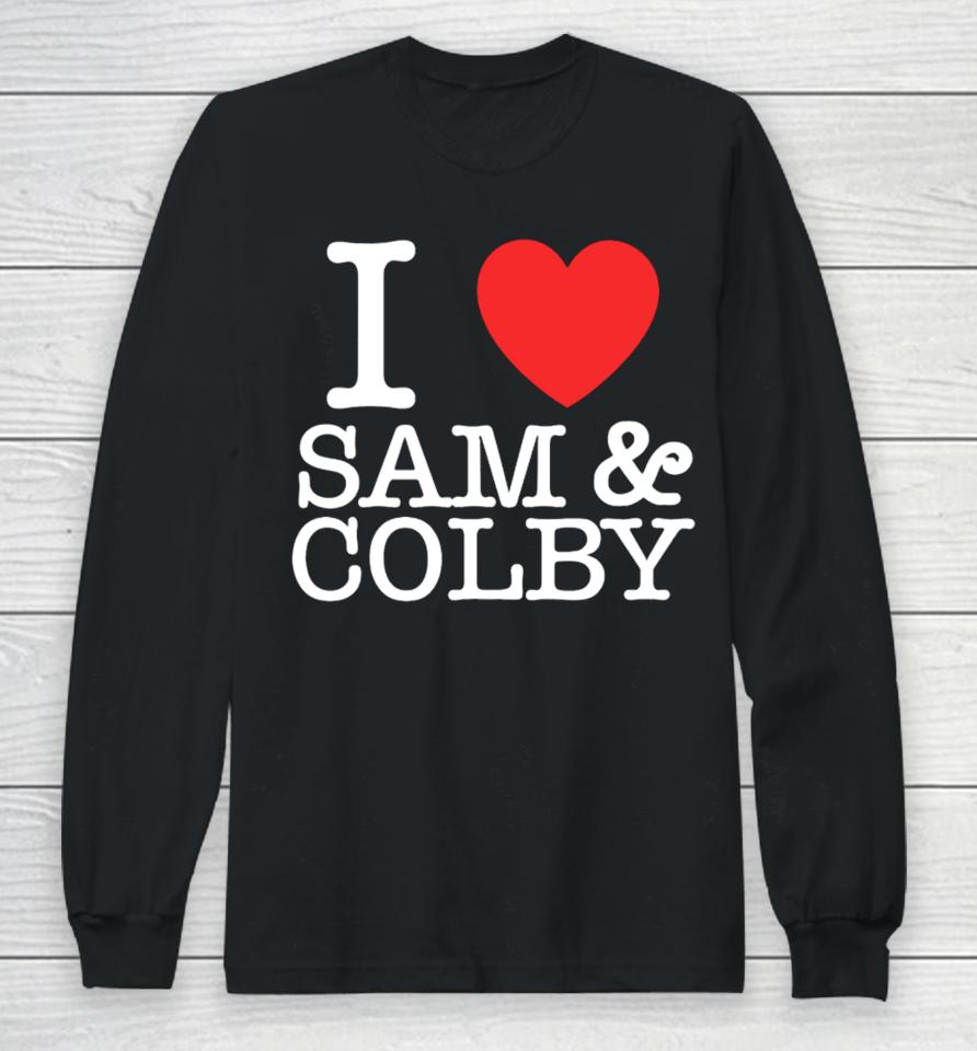 Xplr Merch I Love Sam And Colby Long Sleeve T-Shirt