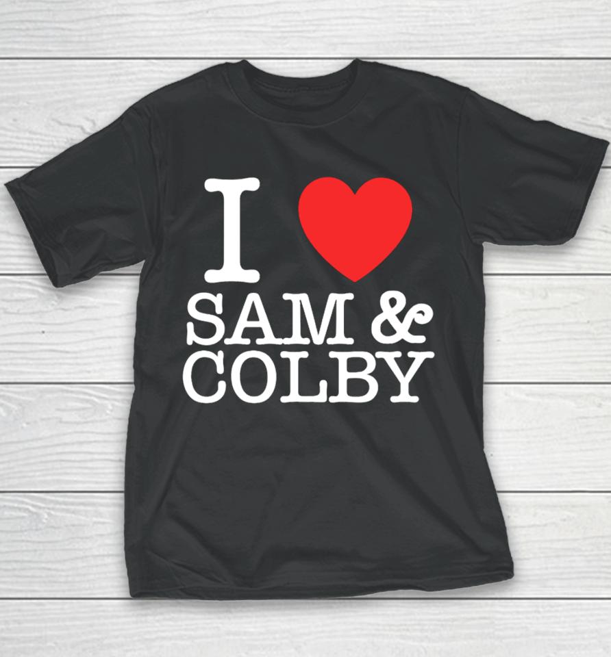 Xplr Merch I Love Sam And Colby Youth T-Shirt