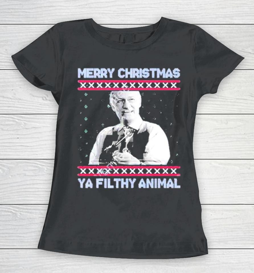 Ya Filthy Animal Tacky Merry Christmas Women T-Shirt