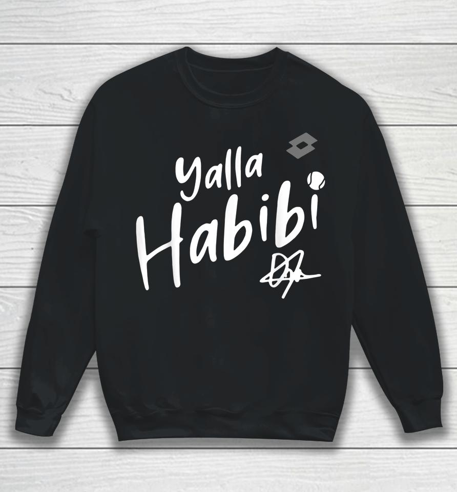 Yalla Habibi Vintage Womens Tennis Sports Lover Sweatshirt