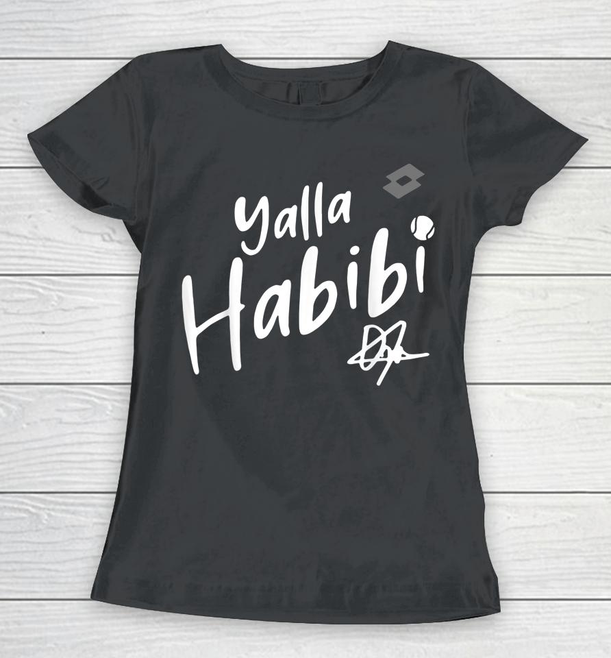 Yalla Habibi Vintage Womens Tennis Sports Lover Women T-Shirt