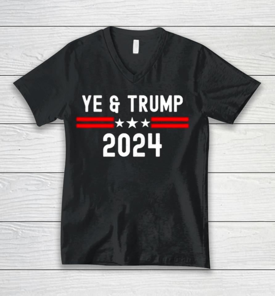Ye Trump 2024 Election Republican Anti Liberal Freedom Usa Unisex V-Neck T-Shirt