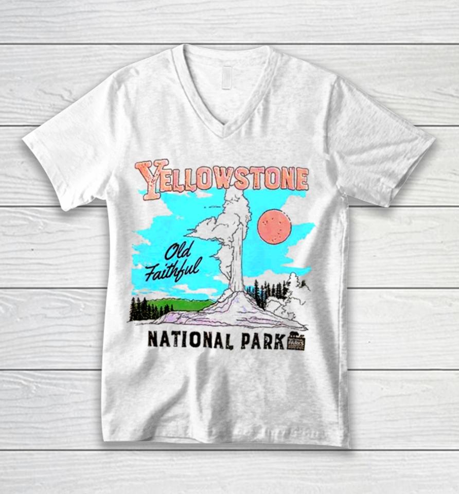 Yellowstone National Park Old Faithful Unisex V-Neck T-Shirt