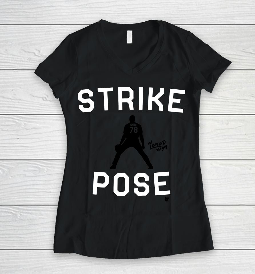 Yennier Cano Strike The Pose Women V-Neck T-Shirt