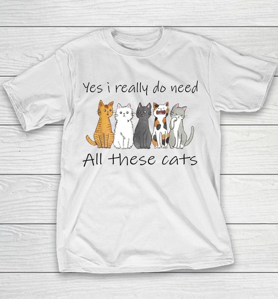 Yes I Really Do Need All These Cats Youth T-Shirt